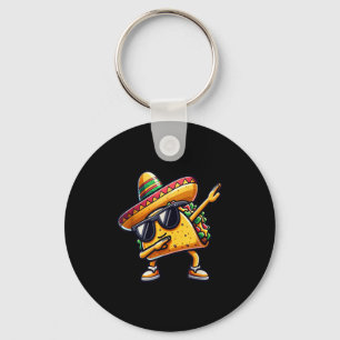 Mexican Food Dabbing Taco Key Ring