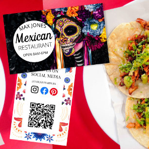 Mexican food fruit deli market craft day of dead b business card