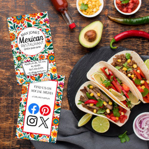 Mexican food fruit deli market fold craft business business card