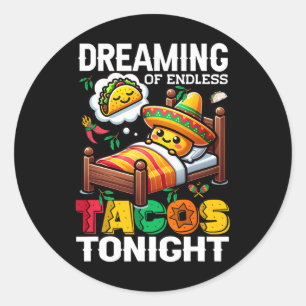 Mexican Food Funny Cinco De Mayo Classic Round Sticker