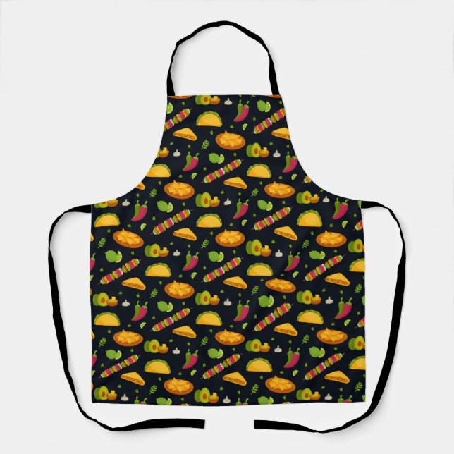 Mexican Food Pattern Mexican Foodie Cute Summer Apron (Front)