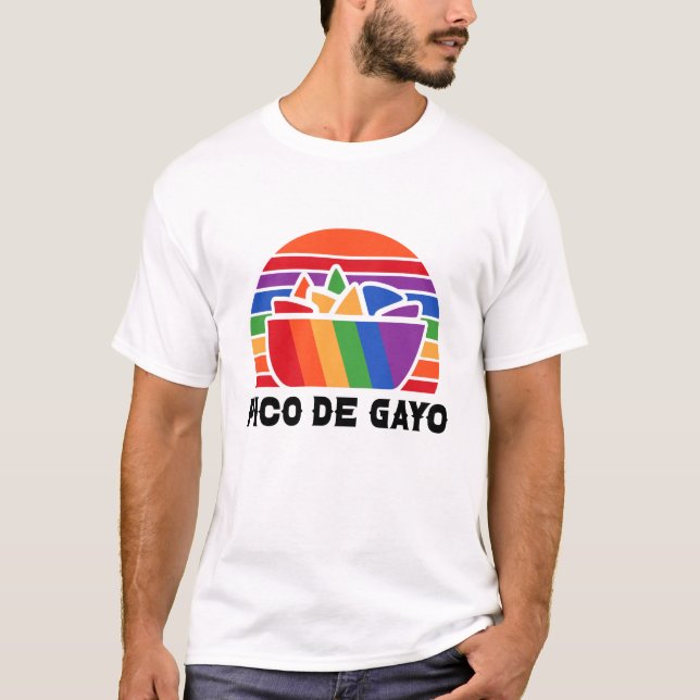 Mexican Food Pico De Gayo Gay Lesbian Pride LGBTQ T-Shirt (Front)