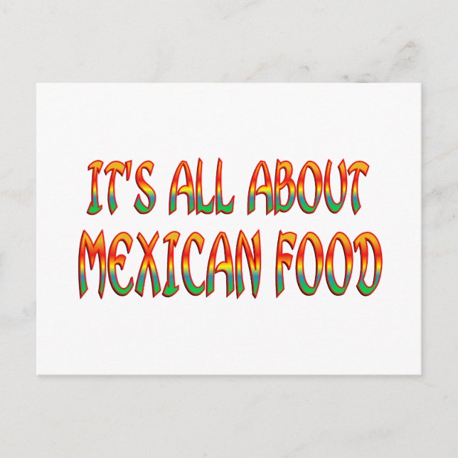 Mexican Food Postcard (Front)