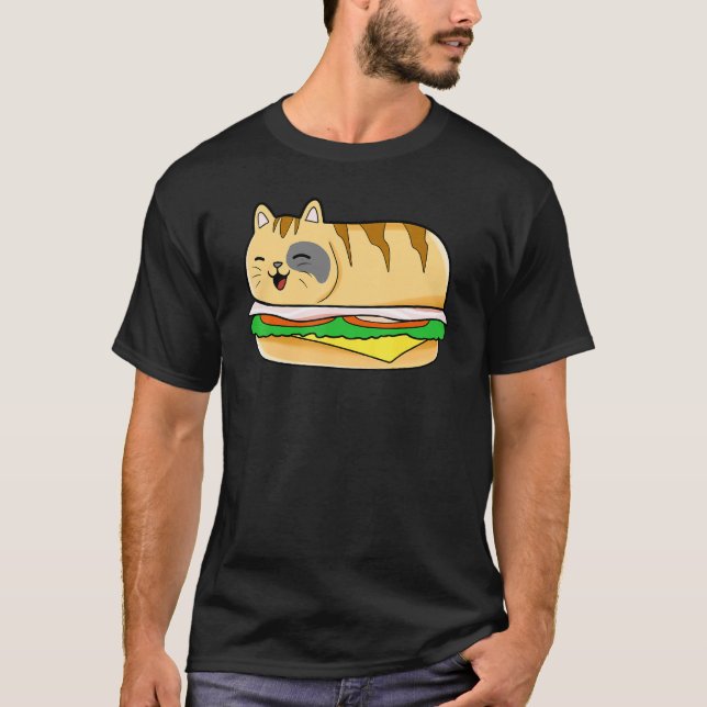 Mexican Food Purrito Cat Burrito T-Shirt (Front)