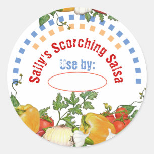 Mexican food salsa ingredients canning label