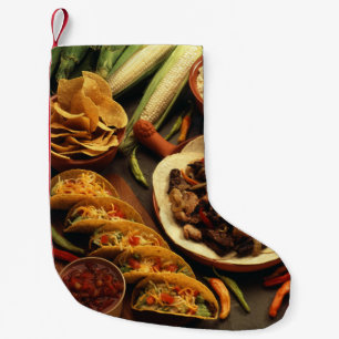 Mexican Food Small Christmas Stocking