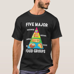 Mexican Food Tacos Burritos Chilli Major Food Gr T-Shirt