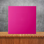 Mexican Fuchsia Bright Pink Plain Solid Colour Tile<br><div class="desc">Introducing our Mexican Fuchsia Bright Pink Plain Solid Colour Ceramic Tile, a vibrant and lively addition to any space. With its bold fuchsia pink hue, this tile adds a pop of colour and personality to your kitchen, bathroom, or any other area. Crafted from high-quality ceramic, it offers durability and easy...</div>