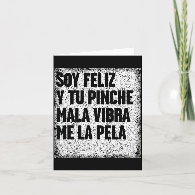 Mexican Funny Camisas Con Mensajes Motivacionales  Card (Front)