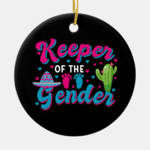 Mexican Gender Reveal Cinco de Mayo Baby Shower  Ceramic Tree Decoration