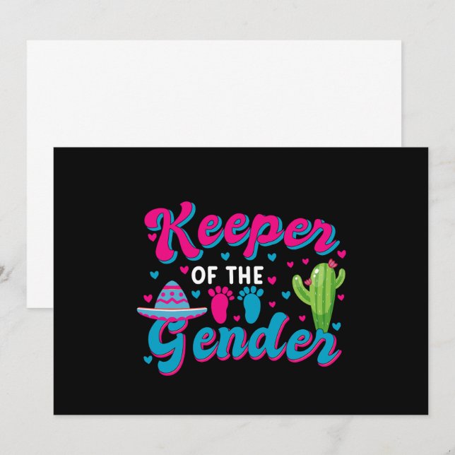 Mexican Gender Reveal Cinco de Mayo Baby Shower  Invitation (Front/Back)