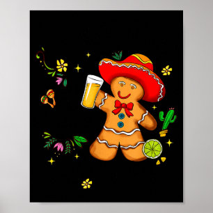 Mexican Gingerbread Christmas Arriba Abajo Al Cent Poster