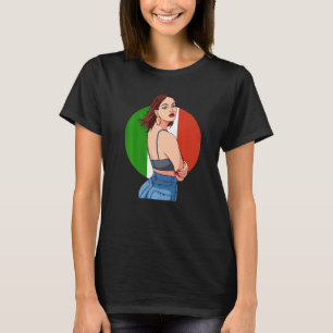 Mexican Girl Mexicana Latino Pride Mexico Flag T-Shirt
