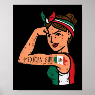 Mexican Girl Mujer Rosie Riveter Cinco De Mayo Fie Poster