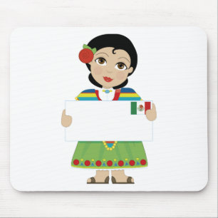 Mexican Girl Sign Mouse Mat