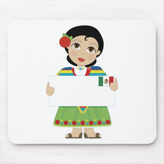 Mexican Girl Sign Mouse Mat (Front)