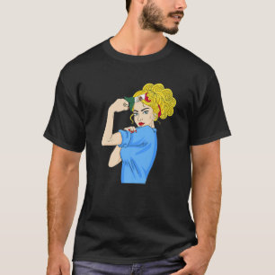 Mexican Girl Unbreakable Heritage Mexico Flag Stro T-Shirt