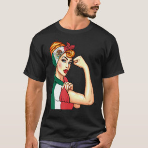Mexican Girl Unbreakable  Heritage Mexico Flag T-Shirt
