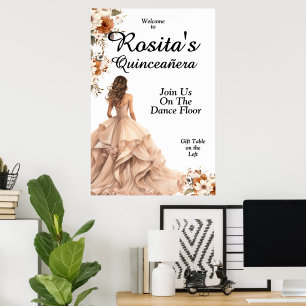 Mexican Girls 15th Birthday Quinceanera Poster