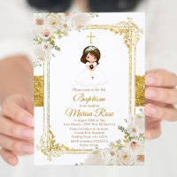 Mexican Gold Fiesta Girl Baptism Christening
