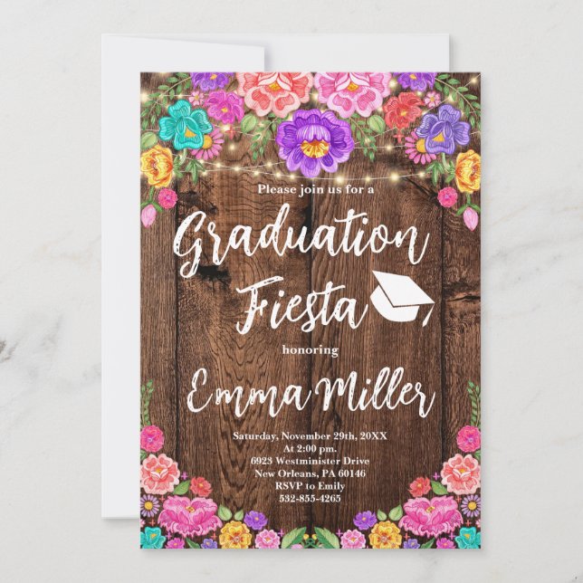 Mexican Graduation Fiesta Invitation (Front)