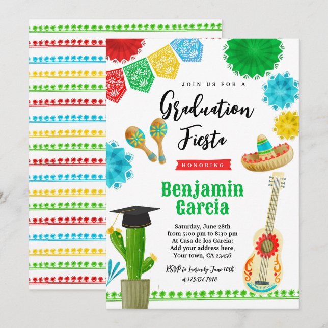 Mexican Graduation Party Invite (Front/Back)