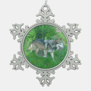 Mexican Grey Wolf #1 Snowflake Ornament