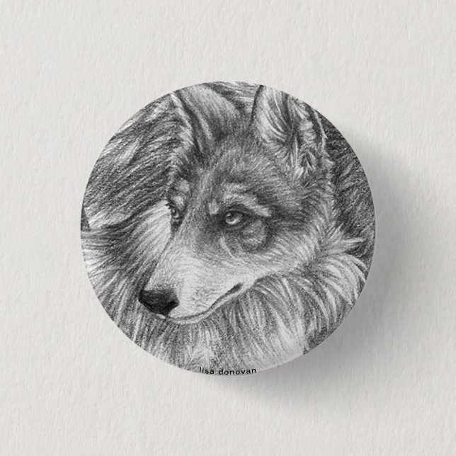 Mexican Grey Wolf Pin (Front)