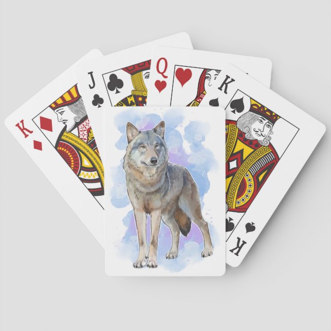 Mexican grey wolf playing cards (Back)