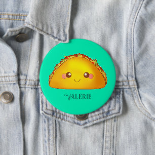  Mexican Ground Beef Hard Shell Taco 10 Cm Round Badge