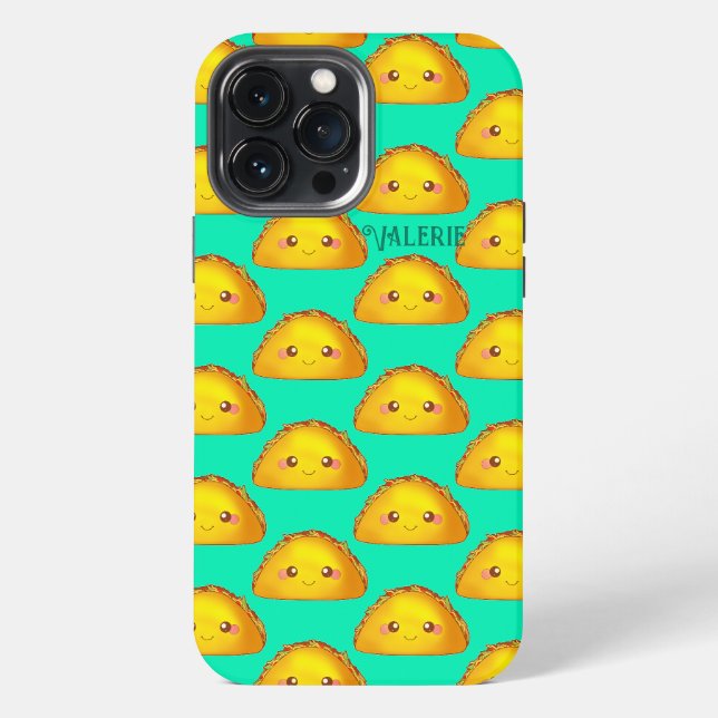  Mexican Ground Beef Hard Shell Taco iPhone Case (Back)