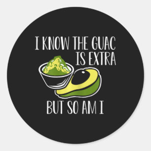 Mexican Guacamole Avocado Cinco De Mayo 1 Classic Round Sticker