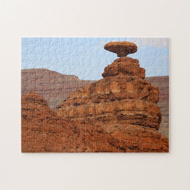 Mexican Hat Mountain Sculpture Utah. Jigsaw Puzzle (Horizontal)
