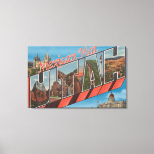 Mexican Hat, Utah - Large Letter Scenes Canvas Print
