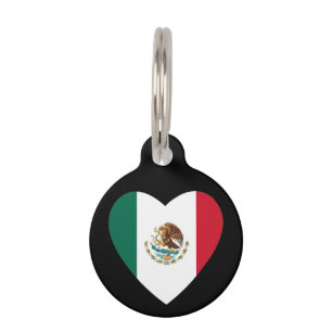 Mexican heart pet tag