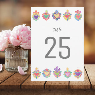 Mexican heart, sacred heart table number