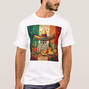Mexican Heritage and Fiesta Artwork T-Shirt