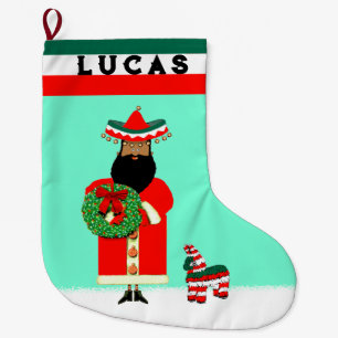 Mexican Holiday Gift Large Christmas Stocking