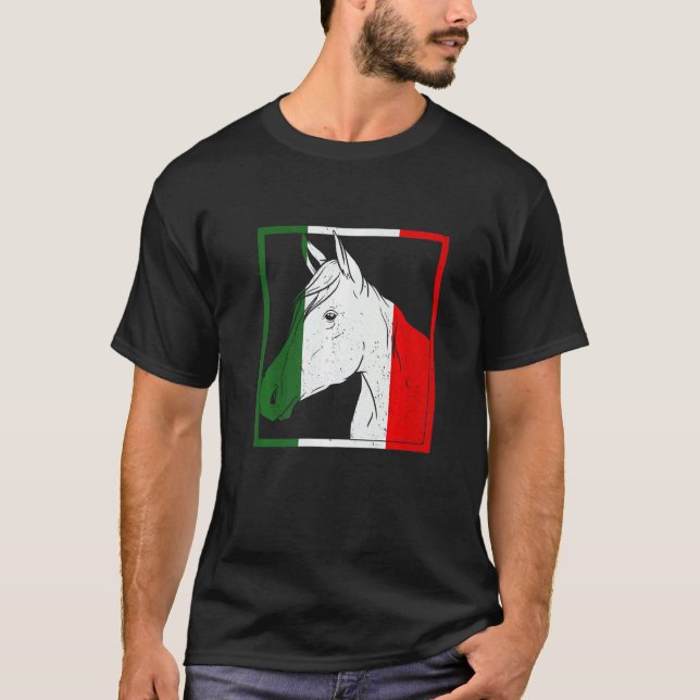 Mexican Horse Flag For The Day Of The Dead T-Shirt (Front)