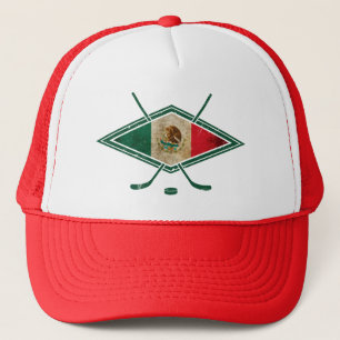 Mexican Ice Hockey Flag Trucker Hat