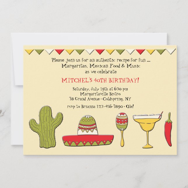 Mexican Icons Invitation (Front)