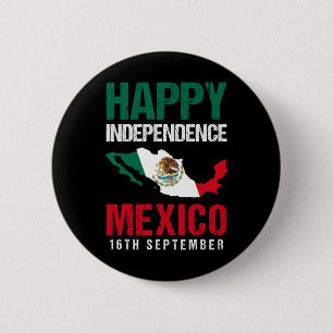 Mexican Independence Day Est 16th September Mexico 6 Cm Round Badge