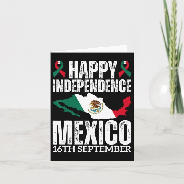 Mexican Independence Day Est 16th September Mexico Card (Front)