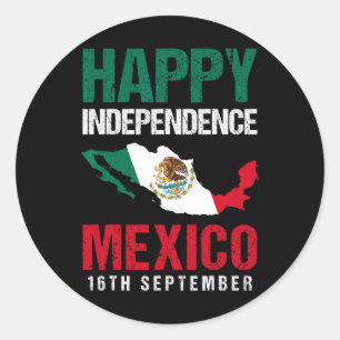 Mexican Independence Day Est 16th September Mexico Classic Round Sticker