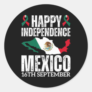 Mexican Independence Day Est 16th September Mexico Classic Round Sticker