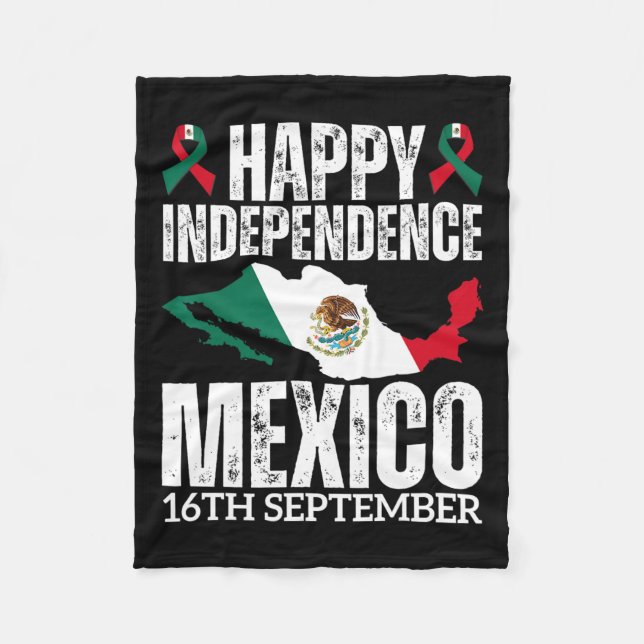 Mexican Independence Day Est 16th September Mexico Fleece Blanket (Front)