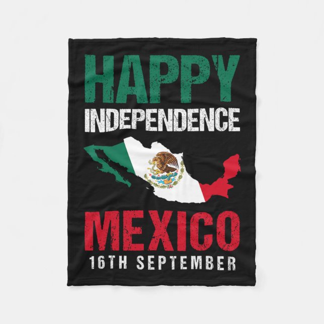Mexican Independence Day Est 16th September Mexico Fleece Blanket (Front)