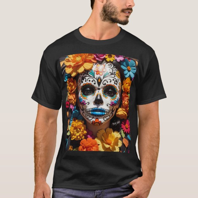 MEXICAN INSPIRED HALLOWEEN  T-Shirt (Front)
