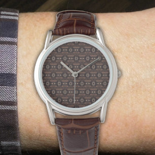 Mexican inspired Pattern in Brown Watch