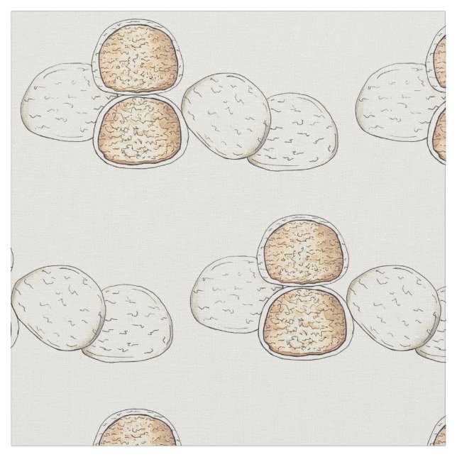 Mexican Italian Wedding Cookies Russian Teacakes Fabric (Close Up)